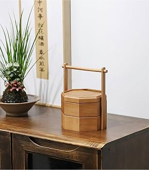Amazon｜おもてなし 八角形 箱 収納ケース＆トレー 巾着付 竹製 多用盛